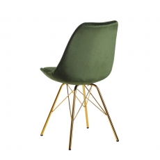 Jedálenská stolička Ruby (SET 2 ks), zamat, zelená - 7