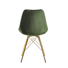 Jedálenská stolička Ruby (SET 2 ks), zamat, zelená - 8