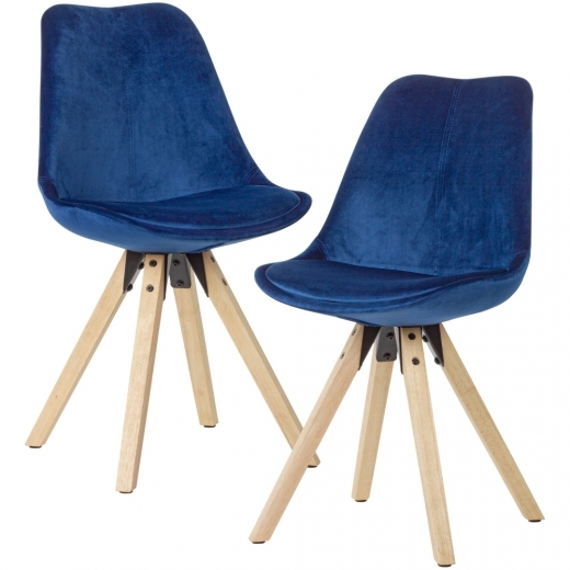 Jedálenská stolička Ruby (súprava 2 ks), modrá - 1