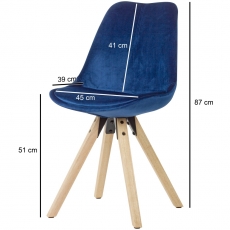 Jedálenská stolička Ruby (súprava 2 ks), modrá - 3