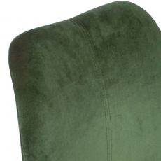 Jedálenská stolička Ruby (súprava 2 ks), zamat, zelená/čierna - 6
