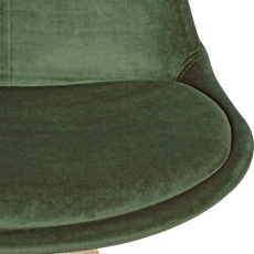 Jedálenská stolička Ruby (súprava 2 ks), zamat, zelená/čierna - 7