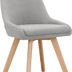 Jedálenská stolička Rudi, textil, svetlo šedá - 4