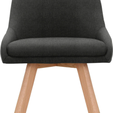 Jedálenská stolička Rudi, textil, tmavo šedá - 2