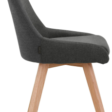 Jedálenská stolička Rudi, textil, tmavo šedá - 3