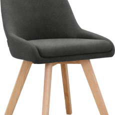 Jedálenská stolička Rudi, textil, tmavo šedá - 4