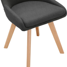 Jedálenská stolička Rudi, textil, tmavo šedá - 6