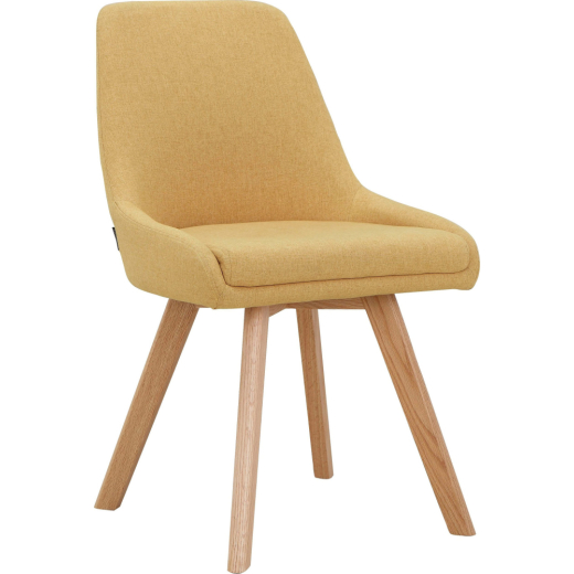 Jedálenská stolička Rudi, textil, žltá - 1