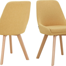 Jedálenská stolička Rudi, textil, žltá - 5