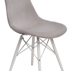 Jedálenská stolička s bielou podnožou Desire patchwork - 2