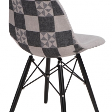 Jedálenská stolička s čiernou podnožou Desire patchwork - 1