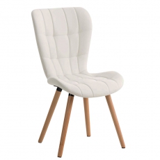 Jedálenská stolička s drevenou podnožou Adele kože (SET 2 ks) - 12
