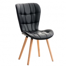 Jedálenská stolička s drevenou podnožou Adele kože (SET 2 ks) - 11