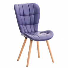 Jedálenská stolička s drevenou podnožou Adele kože (SET 2 ks) - 7