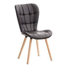 Jedálenská stolička s drevenou podnožou Adele kože (SET 2 ks) - 3