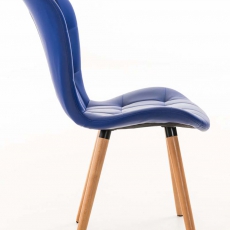 Jedálenská stolička s drevenou podnožou Adele kože (SET 2 ks) - 19