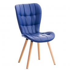 Jedálenská stolička s drevenou podnožou Adele kože (SET 2 ks) - 2