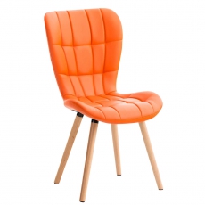 Jedálenská stolička s drevenou podnožou Adele kože (SET 2 ks) - 8