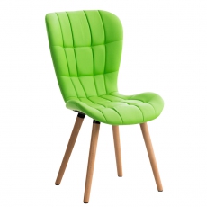 Jedálenská stolička s drevenou podnožou Adele kože (SET 2 ks) - 6