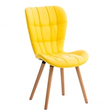 Jedálenská stolička s drevenou podnožou Adele kože (SET 2 ks) - 4