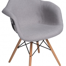 Jedálenská stolička s drevenou podnožou Blom patchwork - 2