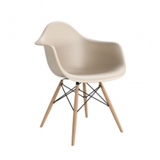 Jedálenská stolička s drevenou podnožou Blom - 3