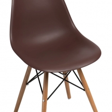 Jedálenská stolička s drevenou podnožou Desire - 4
