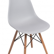 Jedálenská stolička s drevenou podnožou Desire - 11