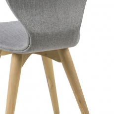 Jedálenská stolička s drevenými nohami Greta (SET 2 ks), sivá/dub - 6