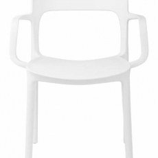 Jedálenská stolička s opierkami Blod, biela - 2