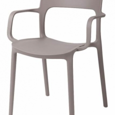 Jedálenská stolička s opierkami Blod, sivá - 1
