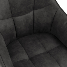 Jedálenská stolička s opierkami Brenda, textil, antracitová - 6