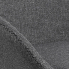 Jedálenská stolička s opierkami Candis (SET 2 ks), textil, šedá - 5