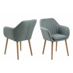 Jedálenská stolička s opierkami Ema, textil, olivová