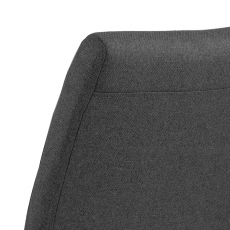 Jedálenská stolička s opierkami Gudrun (SET 2 ks), textil, tmavo šedá / čierna - 4