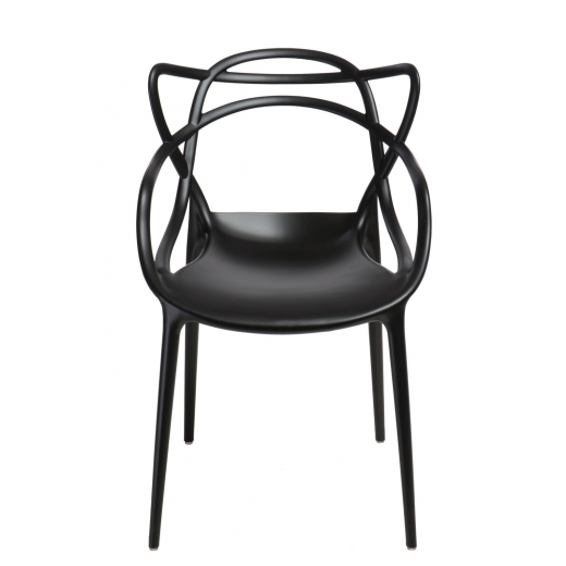 Jedálenská stolička s opierkami Minster, čierna - 1