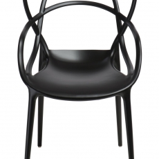 Jedálenská stolička s opierkami Minster, čierna - 1