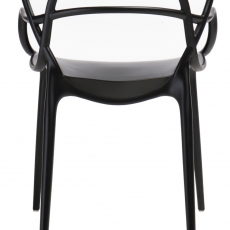 Jedálenská stolička s opierkami Minster, čierna - 2