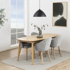 Jedálenská stolička s opierkami Mitzie, textil, šedá - 9