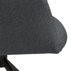 Jedálenská stolička s opierkami Naya, textil, tmavo šedá - 4