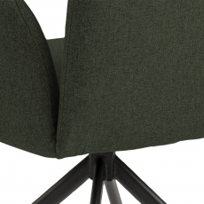 Jedálenská stolička s opierkami Naya, textil, tmavo zelená - 7
