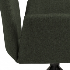 Jedálenská stolička s opierkami Naya, textil, tmavo zelená - 9