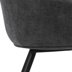 Jedálenská stolička s opierkami Noella, textil, tmavo šedá - 8