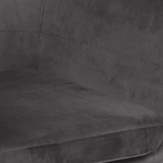 Jedálenská stolička s opierkami Nora, zamat, tmavo šedá - 8