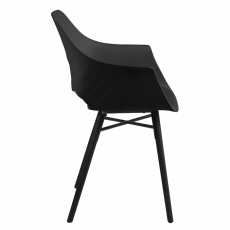Jedálenská stolička s opierkami Ramona (SET 2 ks), čierna - 4