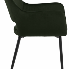Jedálenská stolička s opierkami Ranja (SET 2 ks), textil, olivová - 9
