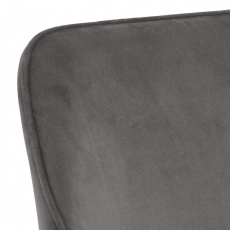 Jedálenská stolička s opierkami Ranja (SET 2 ks), textil, tmavo šedá - 5