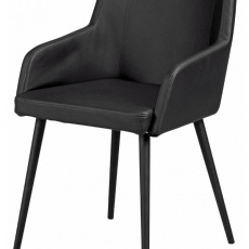 Jedálenská stolička s opierkami Venice (SET 2 ks) čierna - 1