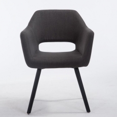Jedálenská stolička s podrúčkami Arizona textil, čierne nohy - 11