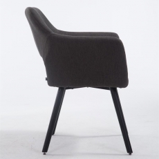 Jedálenská stolička s podrúčkami Arizona textil, čierne nohy - 12